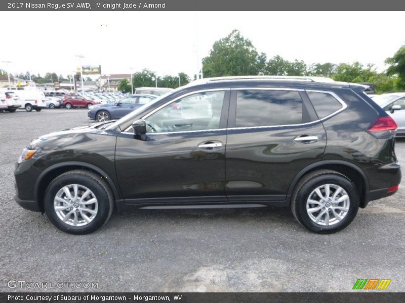 Midnight Jade / Almond 2017 Nissan Rogue SV AWD