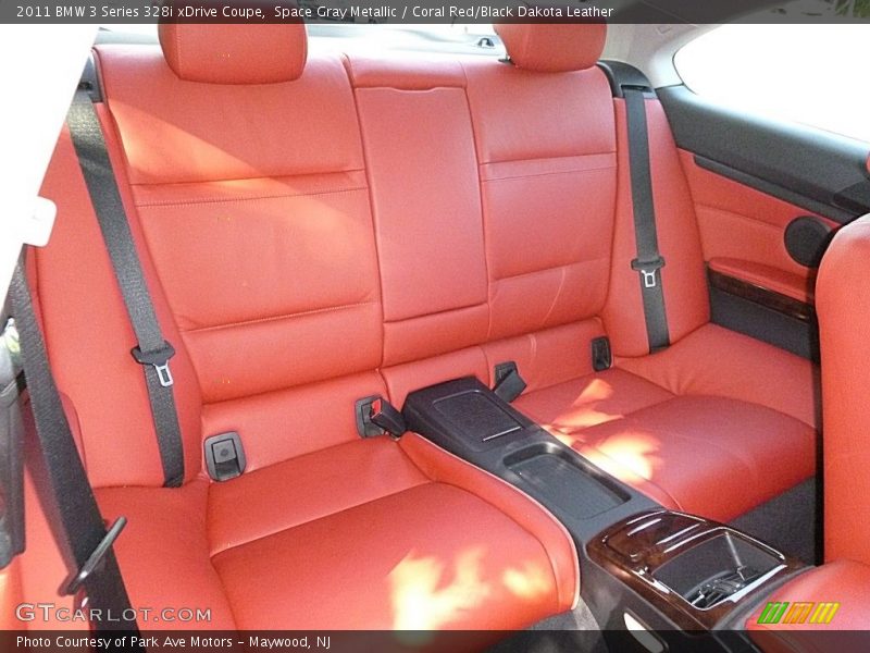 Space Gray Metallic / Coral Red/Black Dakota Leather 2011 BMW 3 Series 328i xDrive Coupe