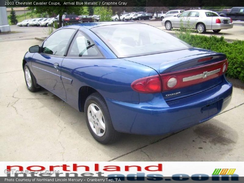 Arrival Blue Metallic / Graphite Gray 2003 Chevrolet Cavalier Coupe