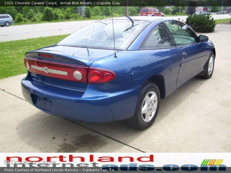 Arrival Blue Metallic / Graphite Gray 2003 Chevrolet Cavalier Coupe