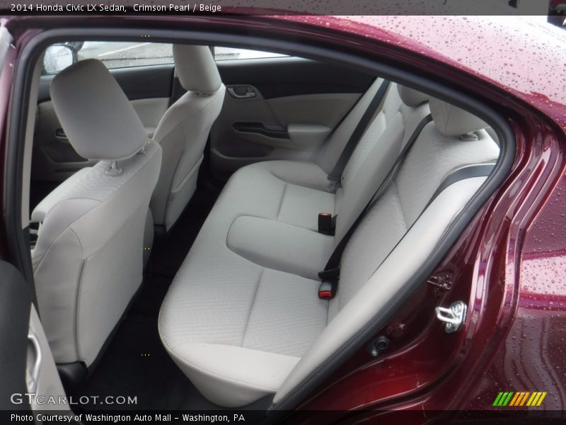 Crimson Pearl / Beige 2014 Honda Civic LX Sedan