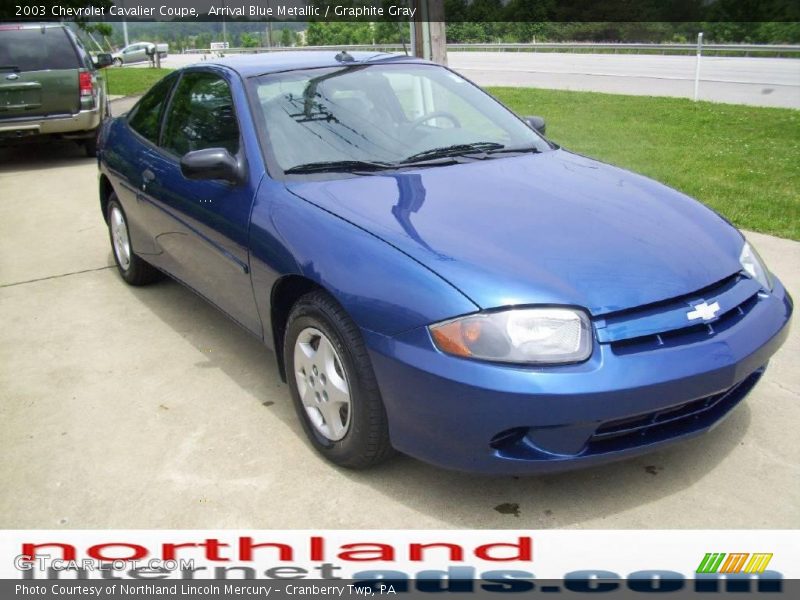 Arrival Blue Metallic / Graphite Gray 2003 Chevrolet Cavalier Coupe