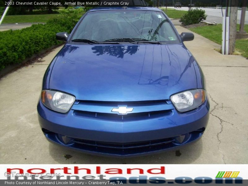 Arrival Blue Metallic / Graphite Gray 2003 Chevrolet Cavalier Coupe