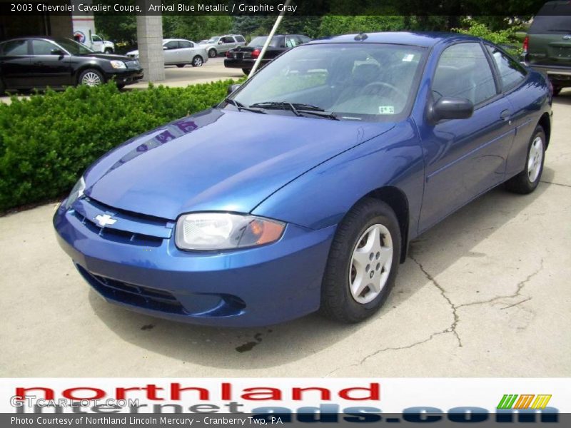 Arrival Blue Metallic / Graphite Gray 2003 Chevrolet Cavalier Coupe