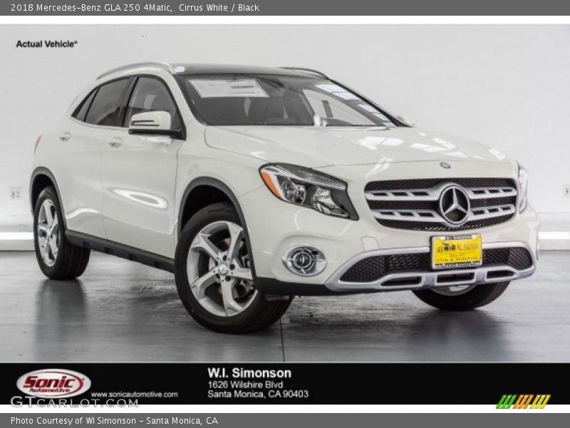 Cirrus White / Black 2018 Mercedes-Benz GLA 250 4Matic