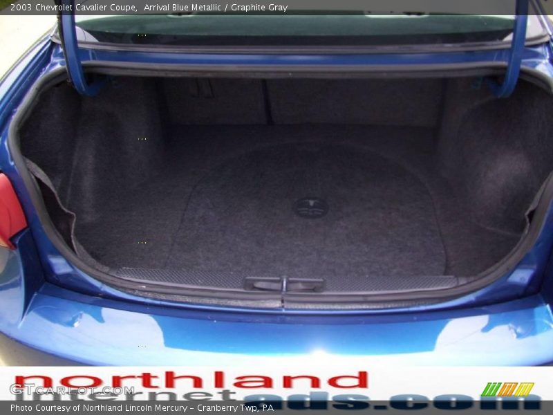 Arrival Blue Metallic / Graphite Gray 2003 Chevrolet Cavalier Coupe