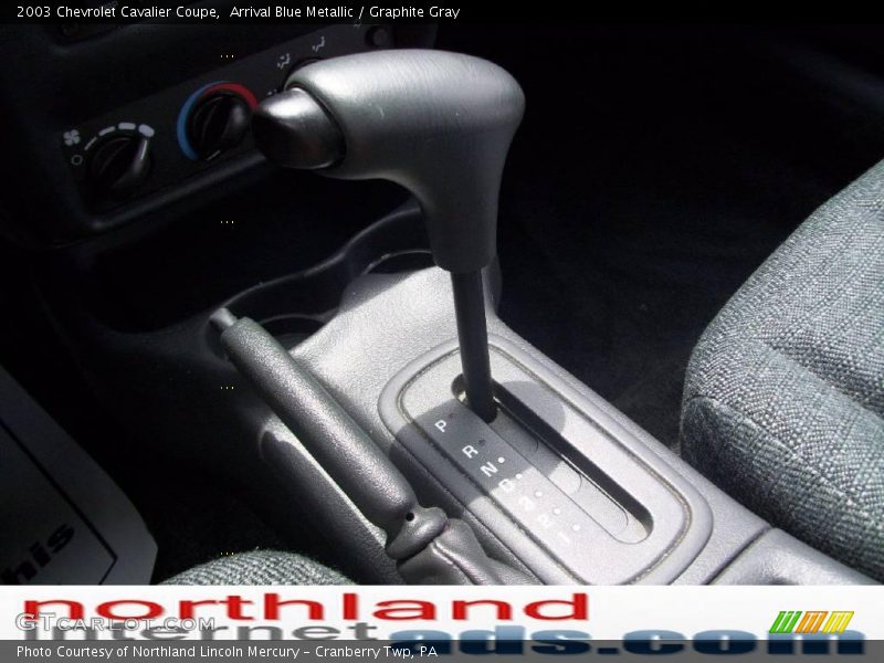 Arrival Blue Metallic / Graphite Gray 2003 Chevrolet Cavalier Coupe