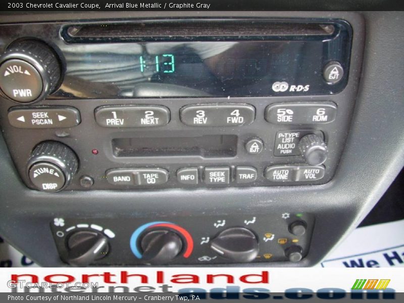 Arrival Blue Metallic / Graphite Gray 2003 Chevrolet Cavalier Coupe