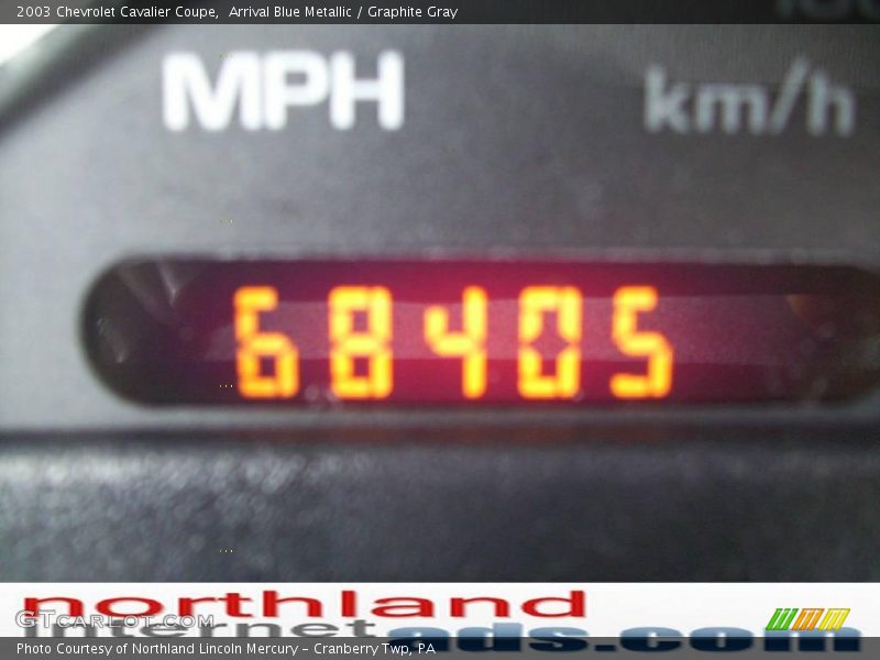 Arrival Blue Metallic / Graphite Gray 2003 Chevrolet Cavalier Coupe