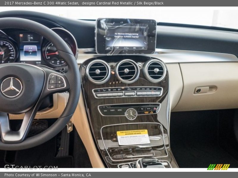 designo Cardinal Red Metallic / Silk Beige/Black 2017 Mercedes-Benz C 300 4Matic Sedan
