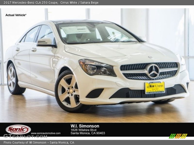 Cirrus White / Sahara Beige 2017 Mercedes-Benz CLA 250 Coupe