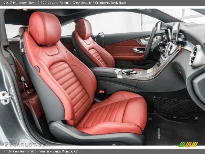 Selenite Grey Metallic / Cranberry Red/Black 2017 Mercedes-Benz C 300 Coupe