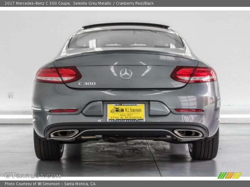 Selenite Grey Metallic / Cranberry Red/Black 2017 Mercedes-Benz C 300 Coupe