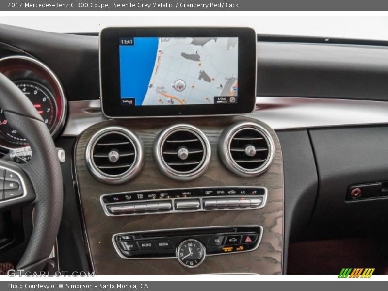 Selenite Grey Metallic / Cranberry Red/Black 2017 Mercedes-Benz C 300 Coupe
