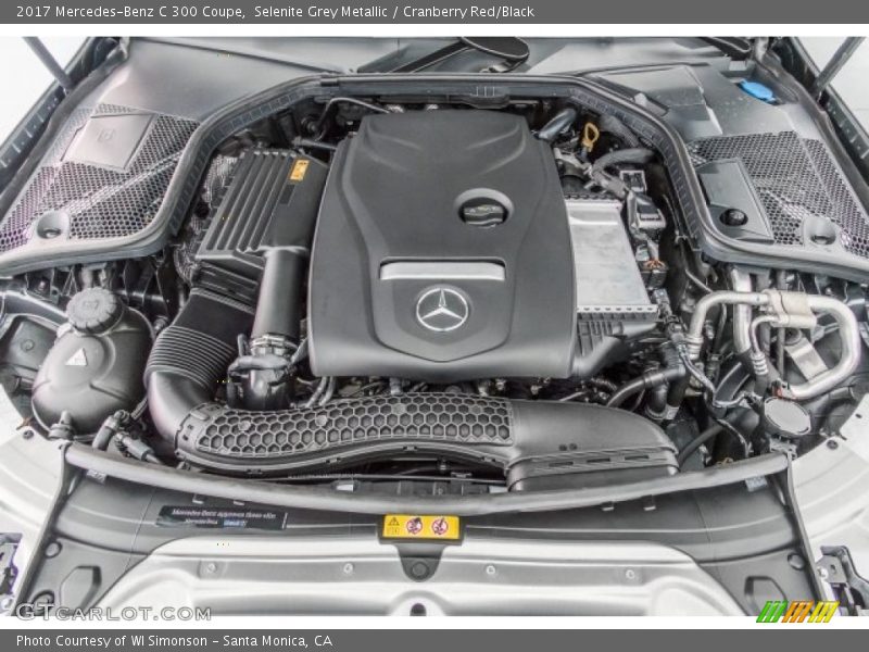 Selenite Grey Metallic / Cranberry Red/Black 2017 Mercedes-Benz C 300 Coupe