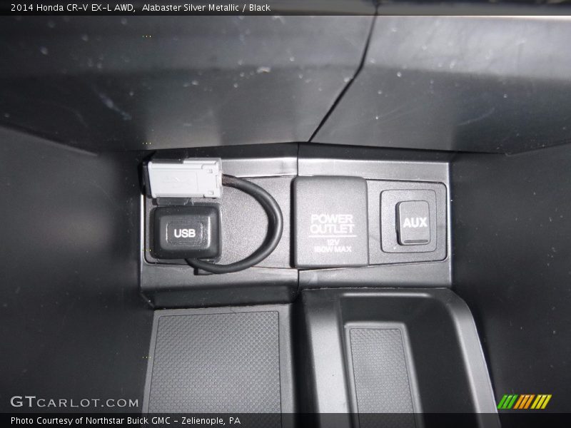 Alabaster Silver Metallic / Black 2014 Honda CR-V EX-L AWD