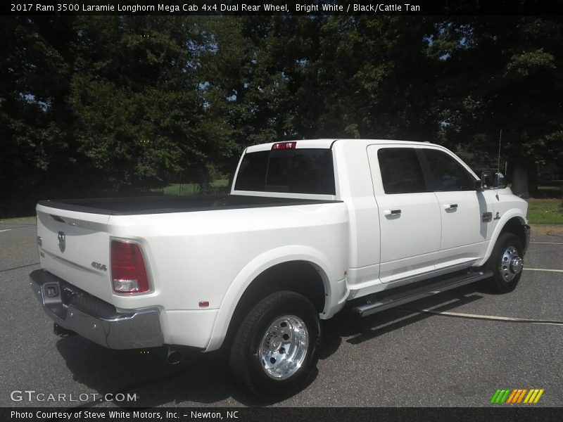 Bright White / Black/Cattle Tan 2017 Ram 3500 Laramie Longhorn Mega Cab 4x4 Dual Rear Wheel