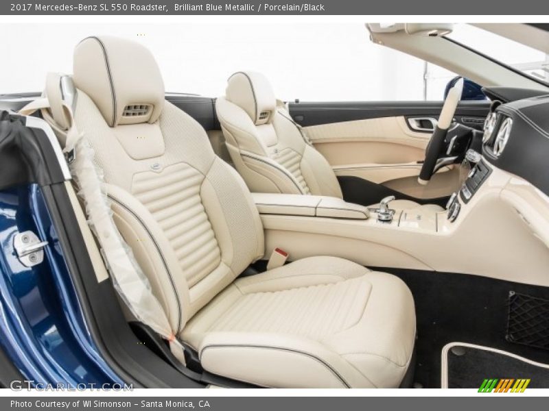 Brilliant Blue Metallic / Porcelain/Black 2017 Mercedes-Benz SL 550 Roadster