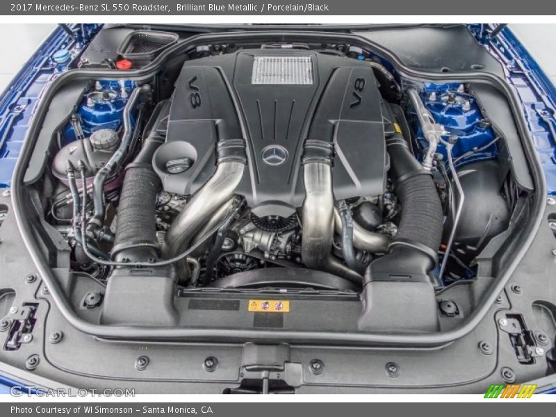  2017 SL 550 Roadster Engine - 4.7 Liter DI biturbo DOHC 32-Valve VVT V8