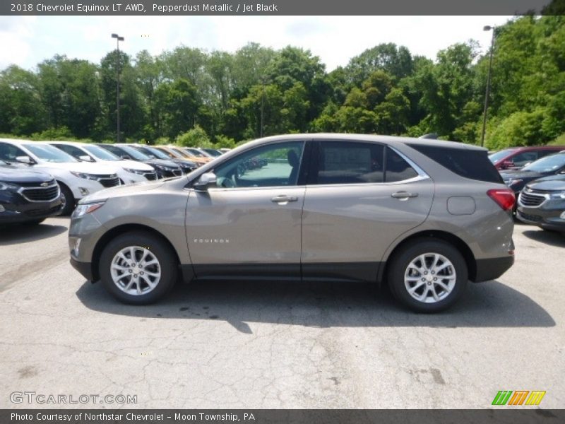 Pepperdust Metallic / Jet Black 2018 Chevrolet Equinox LT AWD