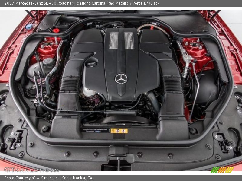 designo Cardinal Red Metallic / Porcelain/Black 2017 Mercedes-Benz SL 450 Roadster