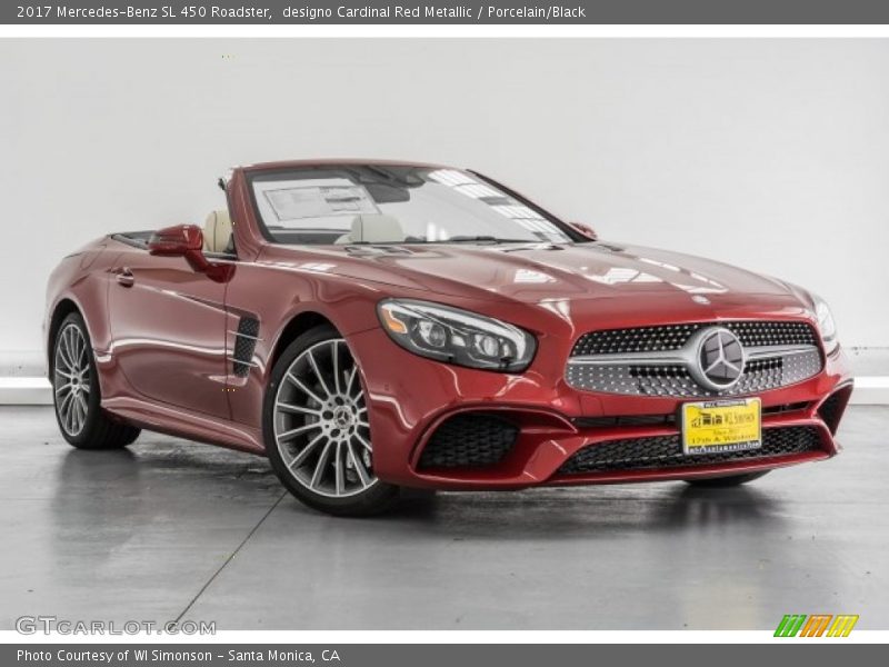 designo Cardinal Red Metallic / Porcelain/Black 2017 Mercedes-Benz SL 450 Roadster