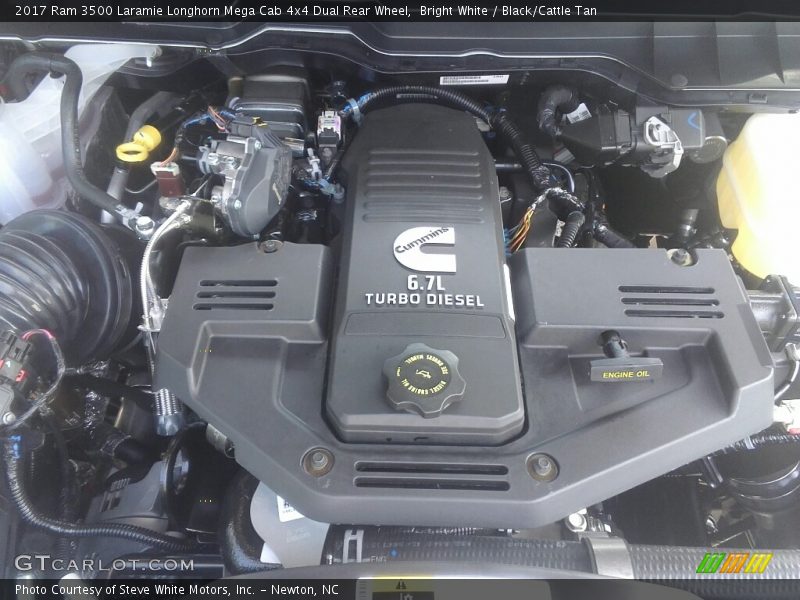  2017 3500 Laramie Longhorn Mega Cab 4x4 Dual Rear Wheel Engine - 6.7 Liter OHV 24-Valve Cummins Turbo-Diesel Inline 6 Cylinder