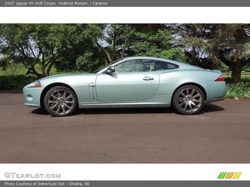 Seafrost Metallic / Caramel 2007 Jaguar XK XK8 Coupe