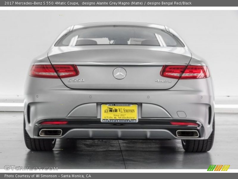 designo Alanite Grey Magno (Matte) / designo Bengal Red/Black 2017 Mercedes-Benz S 550 4Matic Coupe
