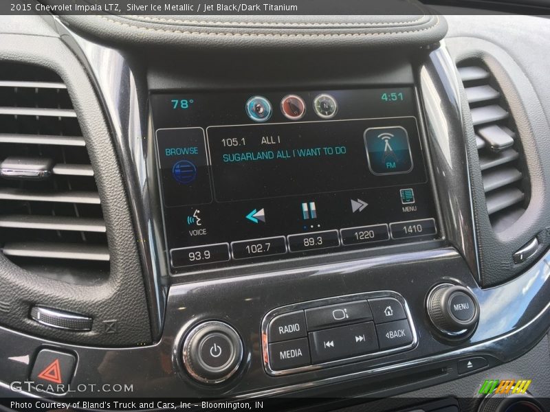 Silver Ice Metallic / Jet Black/Dark Titanium 2015 Chevrolet Impala LTZ