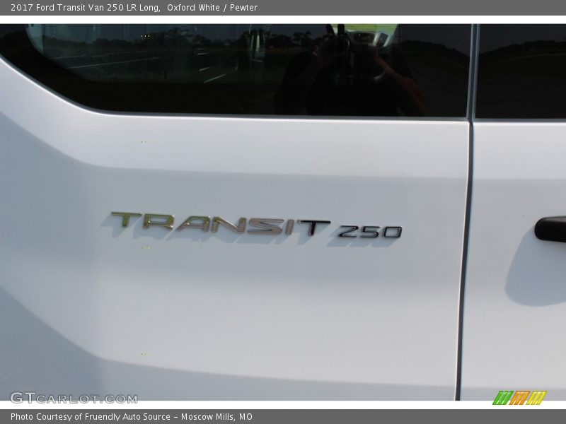 Oxford White / Pewter 2017 Ford Transit Van 250 LR Long
