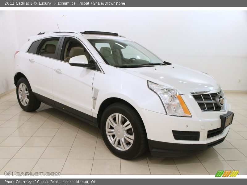 Platinum Ice Tricoat / Shale/Brownstone 2012 Cadillac SRX Luxury