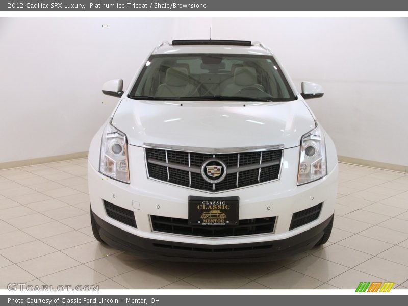Platinum Ice Tricoat / Shale/Brownstone 2012 Cadillac SRX Luxury