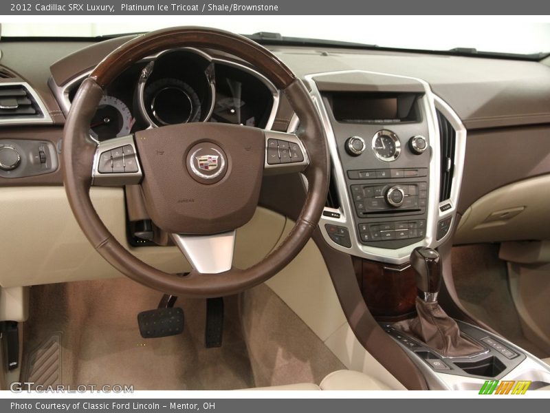 Platinum Ice Tricoat / Shale/Brownstone 2012 Cadillac SRX Luxury
