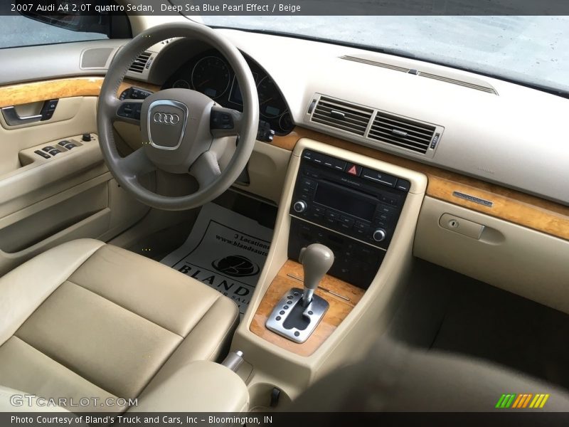 Deep Sea Blue Pearl Effect / Beige 2007 Audi A4 2.0T quattro Sedan