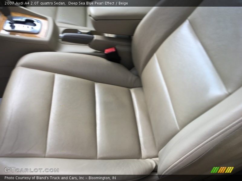 Deep Sea Blue Pearl Effect / Beige 2007 Audi A4 2.0T quattro Sedan