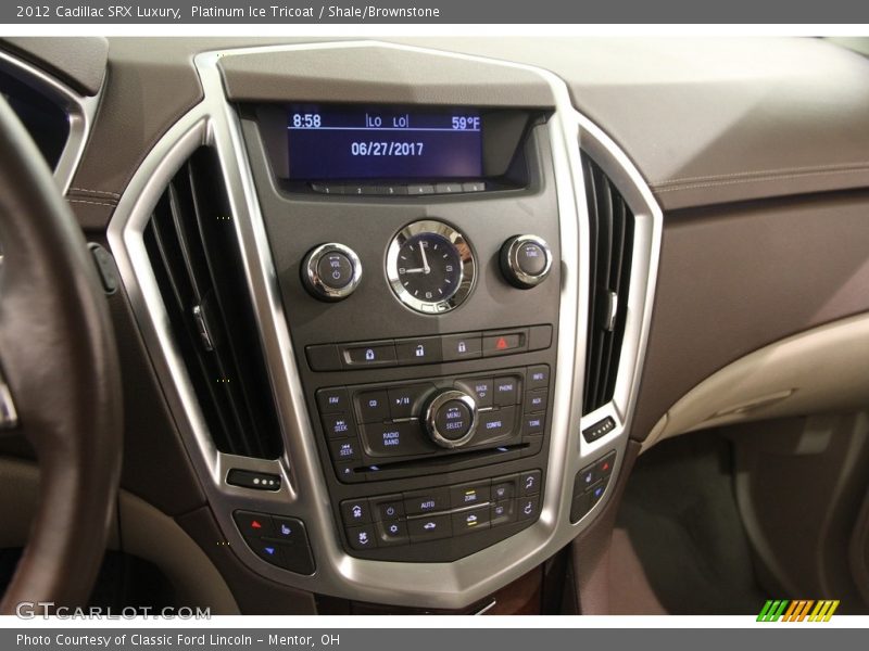 Platinum Ice Tricoat / Shale/Brownstone 2012 Cadillac SRX Luxury