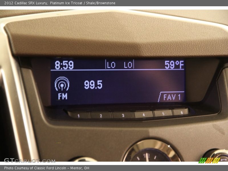 Platinum Ice Tricoat / Shale/Brownstone 2012 Cadillac SRX Luxury