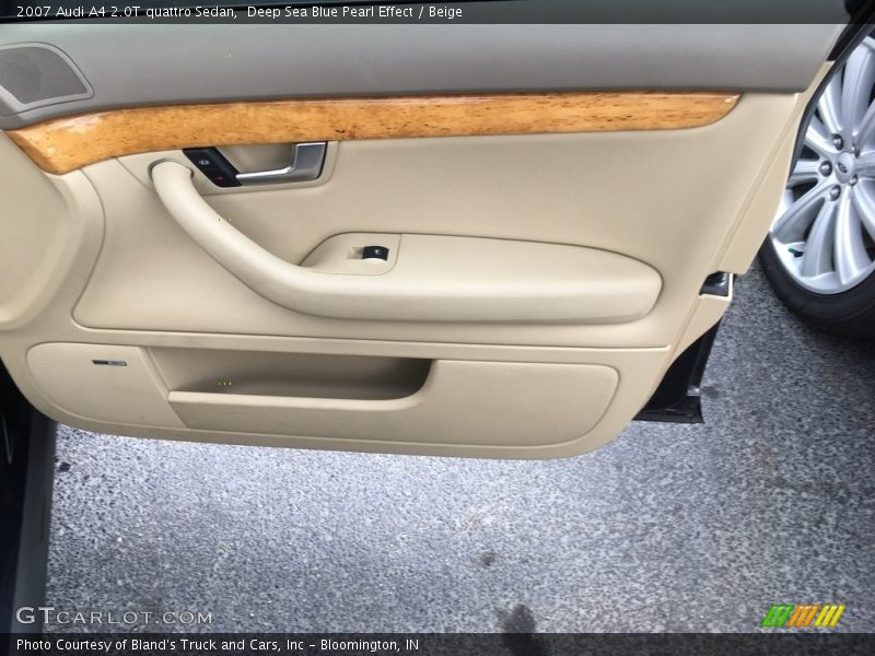 Deep Sea Blue Pearl Effect / Beige 2007 Audi A4 2.0T quattro Sedan