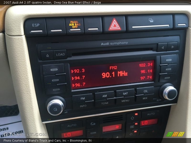 Deep Sea Blue Pearl Effect / Beige 2007 Audi A4 2.0T quattro Sedan