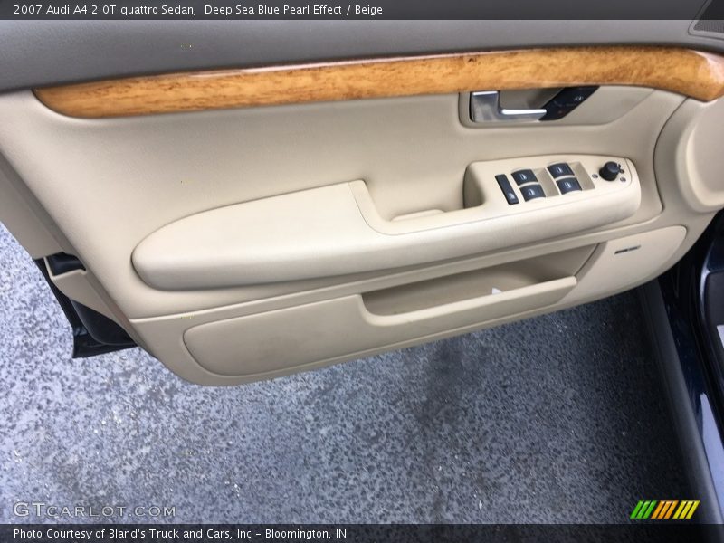 Deep Sea Blue Pearl Effect / Beige 2007 Audi A4 2.0T quattro Sedan