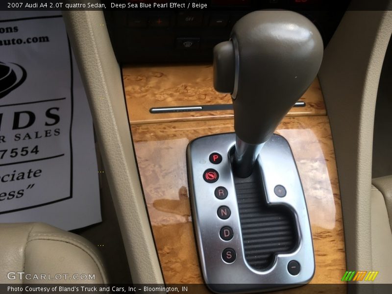 Deep Sea Blue Pearl Effect / Beige 2007 Audi A4 2.0T quattro Sedan