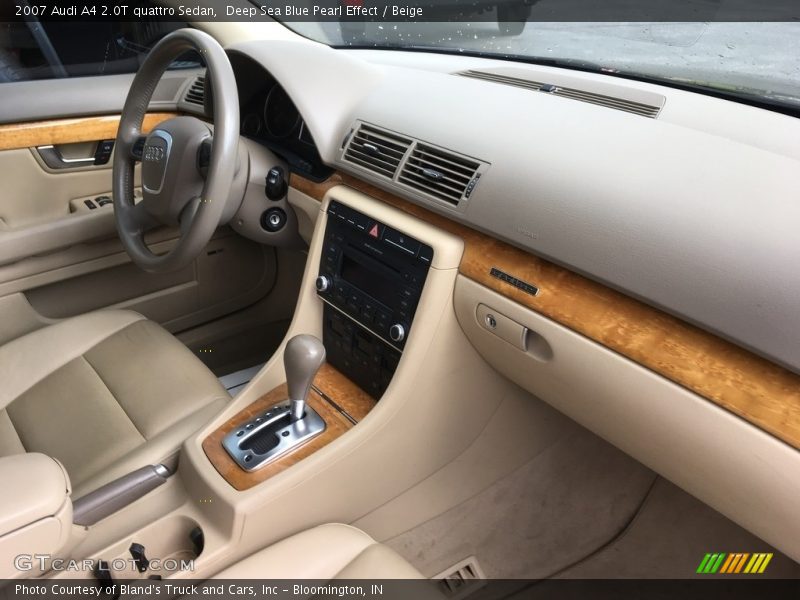 Deep Sea Blue Pearl Effect / Beige 2007 Audi A4 2.0T quattro Sedan