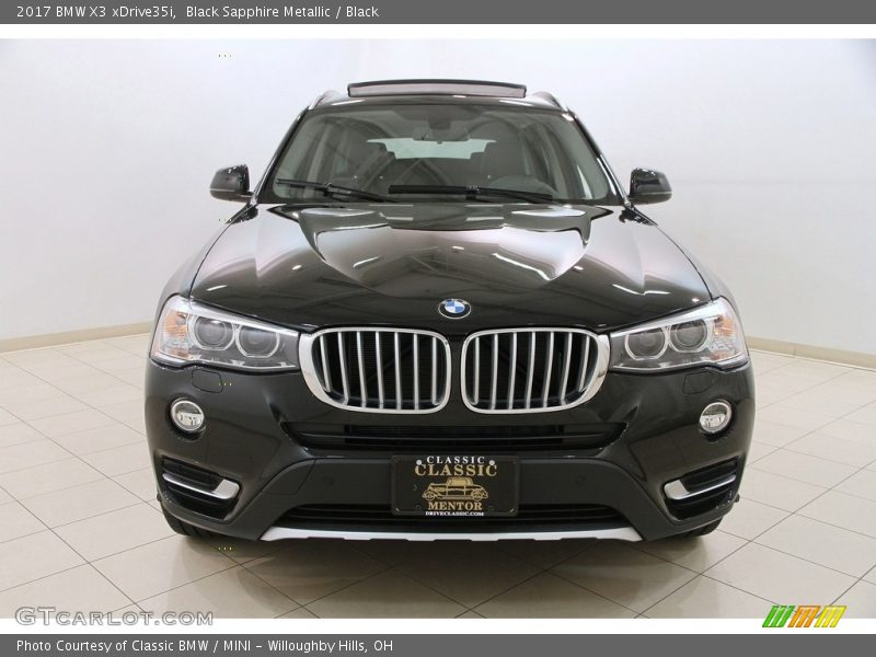 Black Sapphire Metallic / Black 2017 BMW X3 xDrive35i