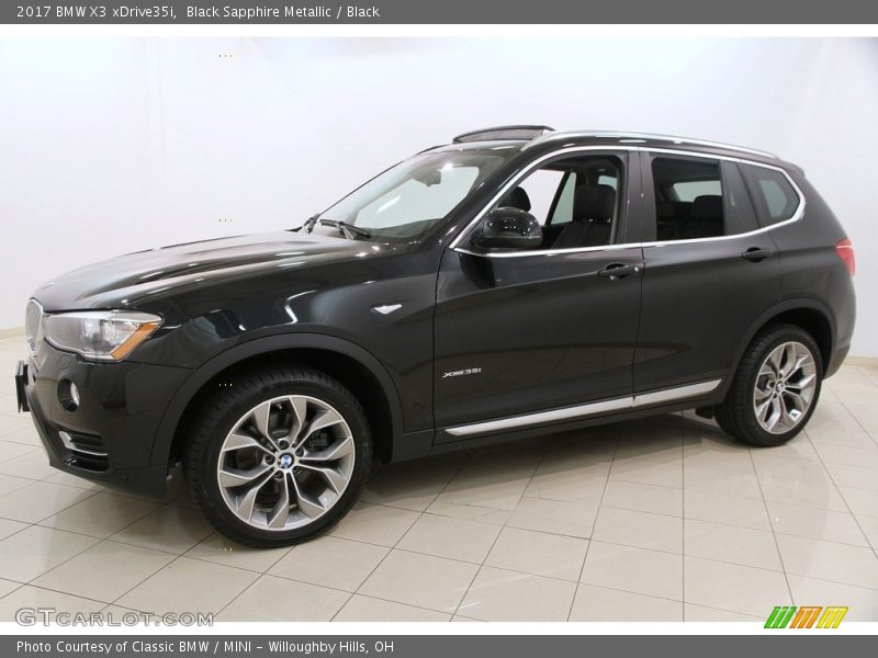 Black Sapphire Metallic / Black 2017 BMW X3 xDrive35i