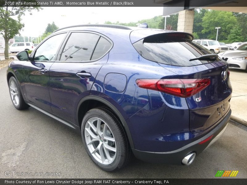 Montecarlo Blue Metallic / Black/Black 2018 Alfa Romeo Stelvio Ti AWD