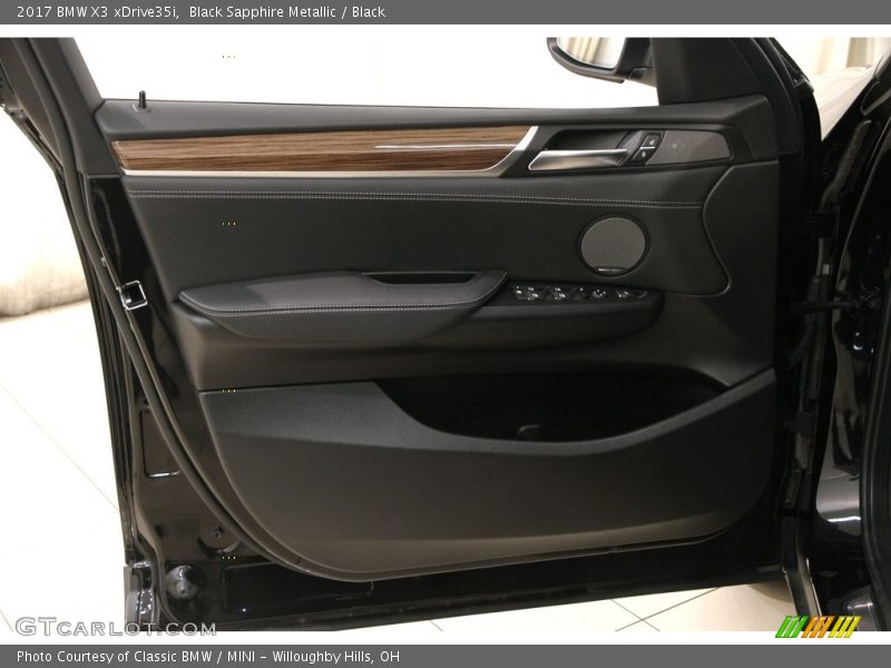 Black Sapphire Metallic / Black 2017 BMW X3 xDrive35i