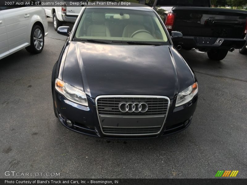 Deep Sea Blue Pearl Effect / Beige 2007 Audi A4 2.0T quattro Sedan