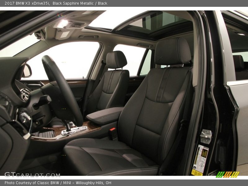 Black Sapphire Metallic / Black 2017 BMW X3 xDrive35i