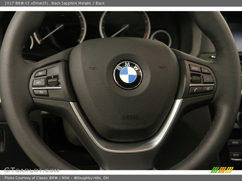 Black Sapphire Metallic / Black 2017 BMW X3 xDrive35i